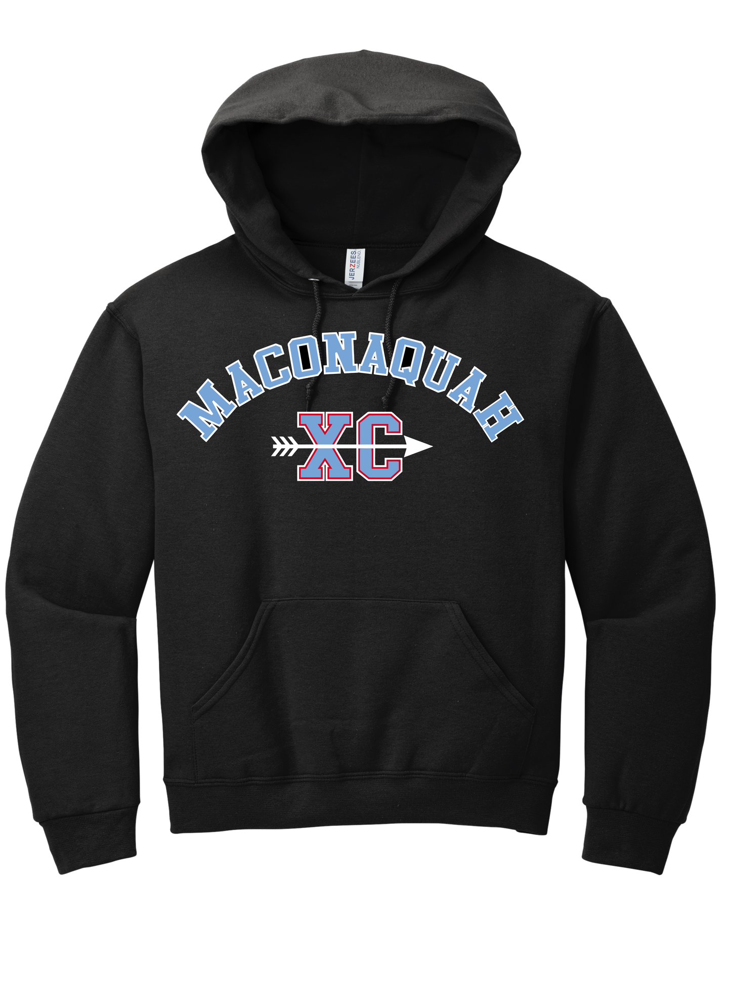 (Screened Design) JZ342 JERZEES® 996MR NuBlend® Unisex Hooded Sweatshirt