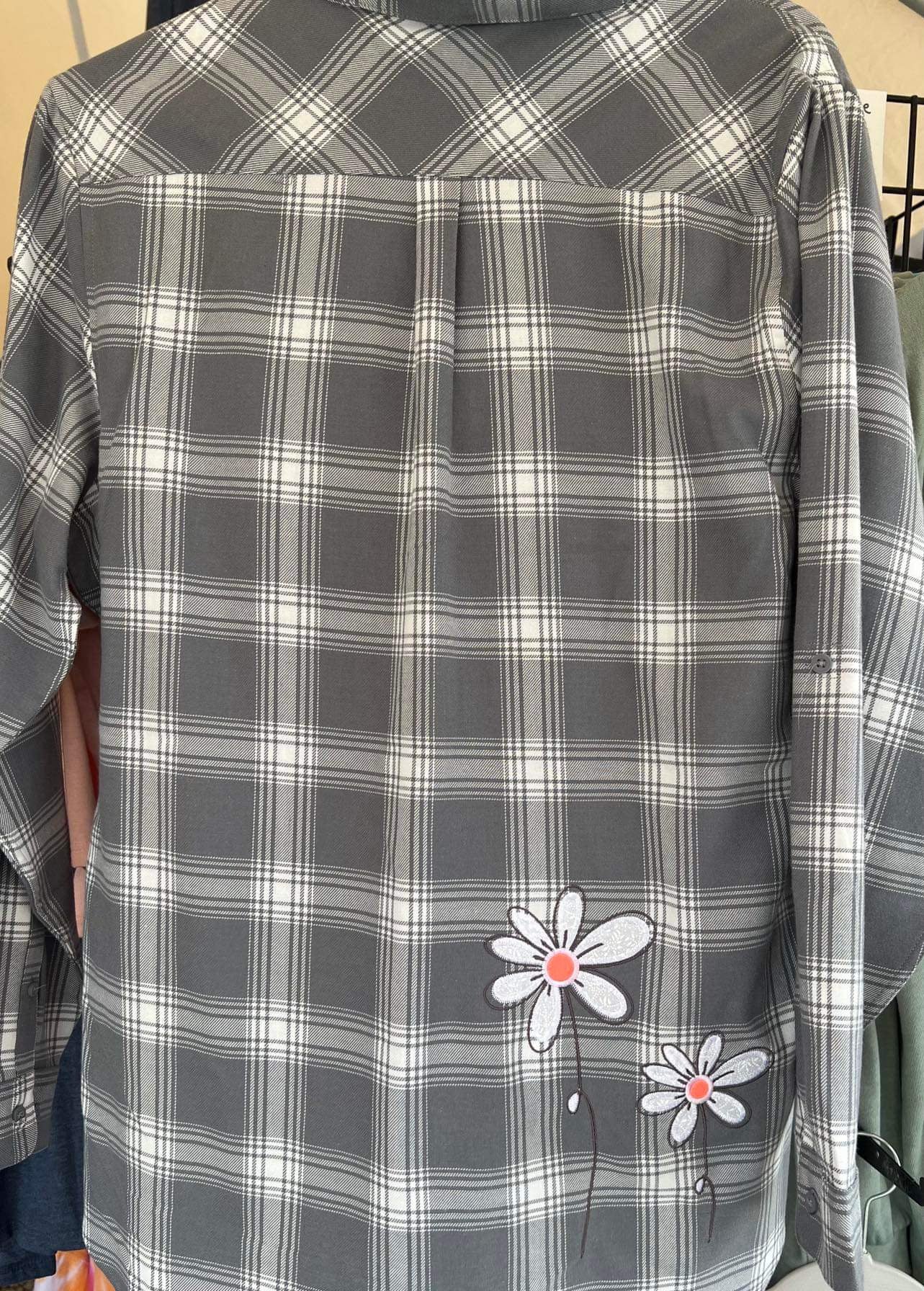 Grey/White Flannel Tunic S-4X