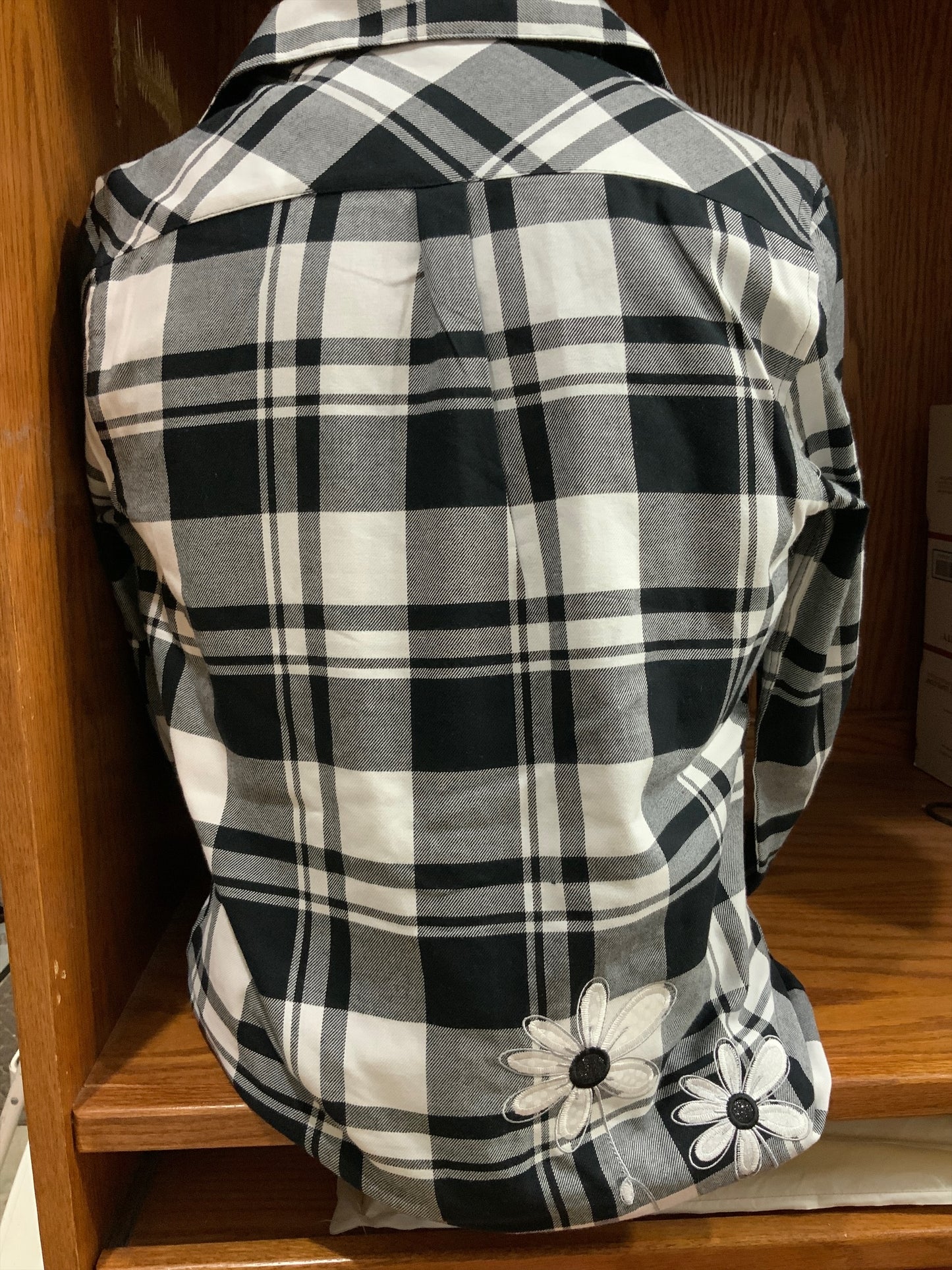 Black/White Flannel Tunic S-4X