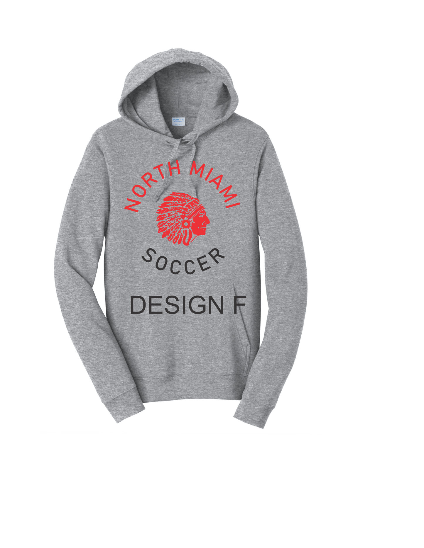 Grey Port & Company® Fan Favorite™ Fleece Pullover Hooded Sweatshirt Plus Size