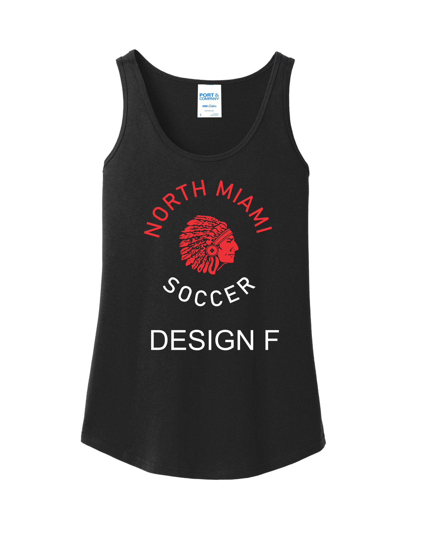 Ladies Black Port & Company® Core Cotton Tank Top. Tee S-3X (6 AVAILABLE DESIGNS)