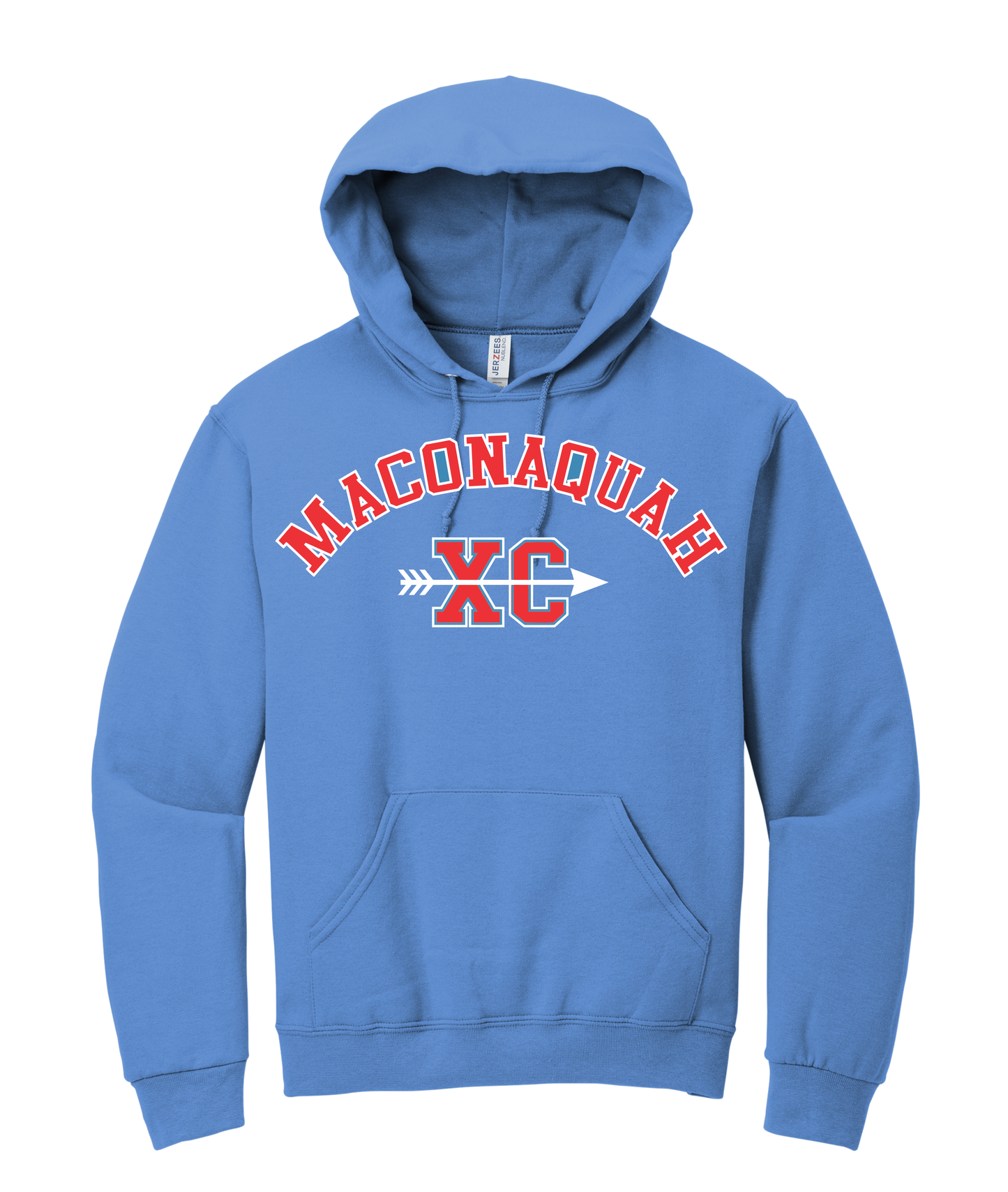 (Screened Design) JZ342 JERZEES® 996MR NuBlend® Unisex Hooded Sweatshirt