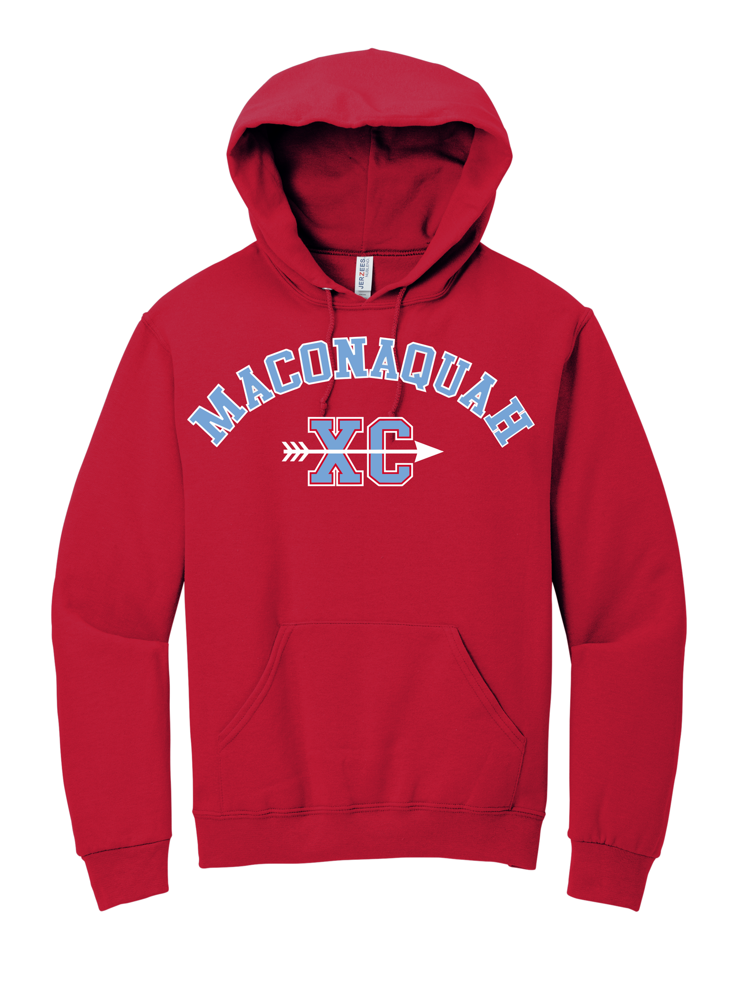 (Screened Design) JZ342 JERZEES® 996MR NuBlend® Unisex Hooded Sweatshirt