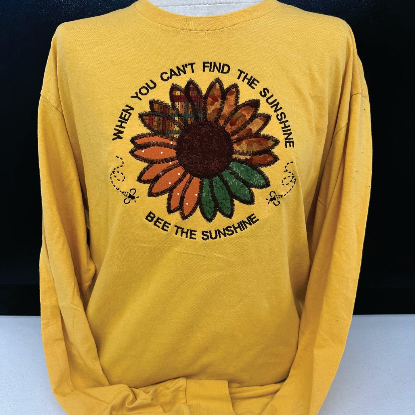 Sunflower Sunshine Garment Dyed Long Sleeve T-Shirt S-4X