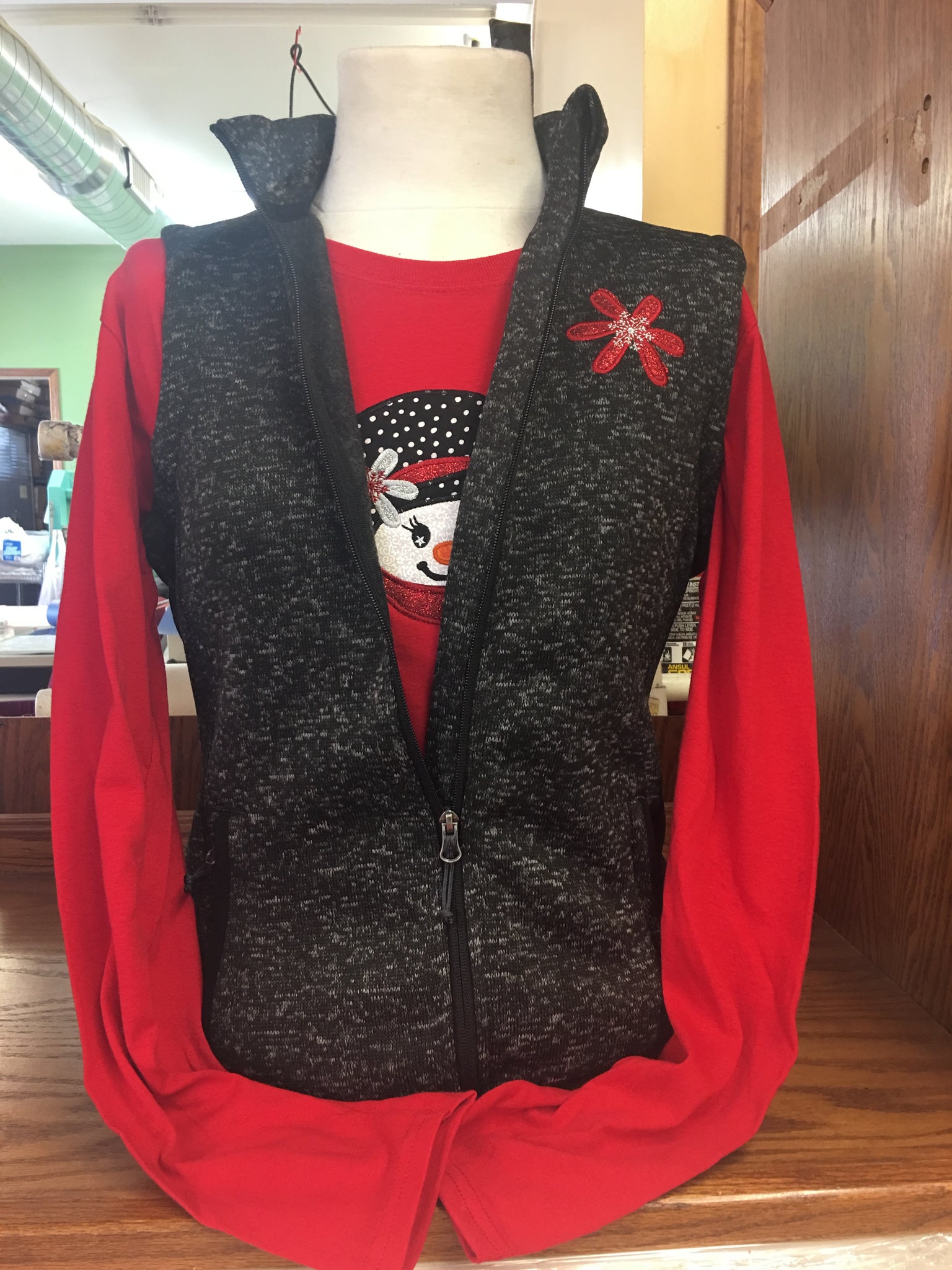 Red Snowgirl (Black) Vest SM-4X
