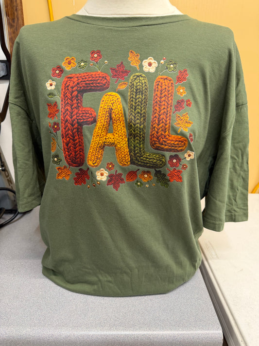 Military Green FALL  T-Shirt SM-4X