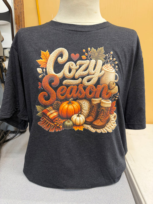 Black Fall Cozy Season T-Shirt SM-3X