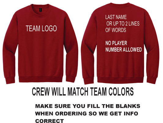 COACH PITCH TEAM  CREW SWEATSHIRT