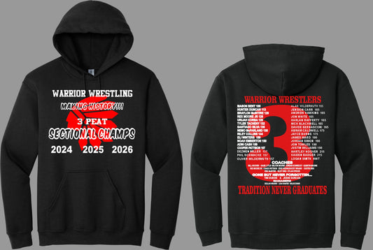 2026 3 PEAT SECTIONAL TEAM CHAMPIONSHIP HOODY