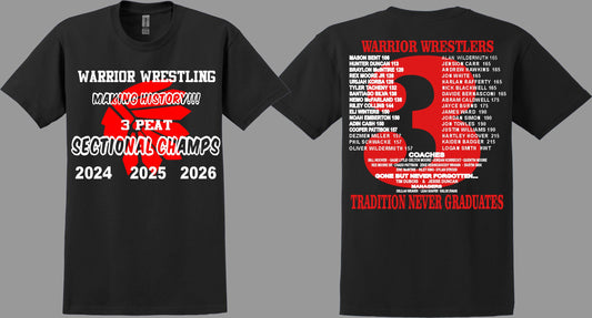 2026 3 PEAT SECTIONAL TEAM CHAMPIONSHIP T-SHIRT