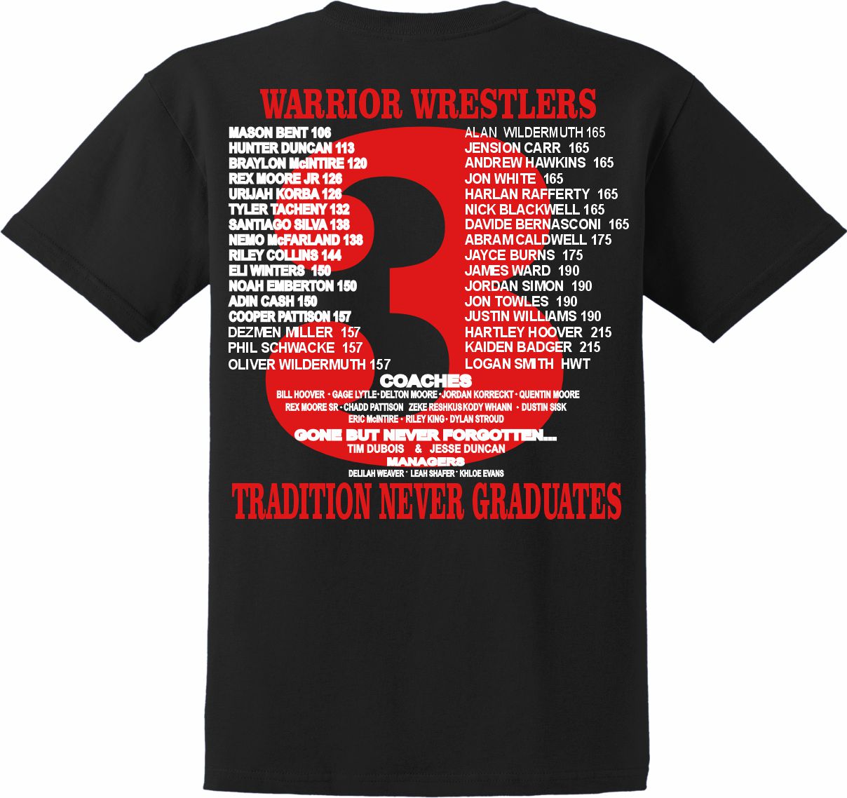 2026 3 PEAT SECTIONAL TEAM CHAMPIONSHIP T-SHIRT
