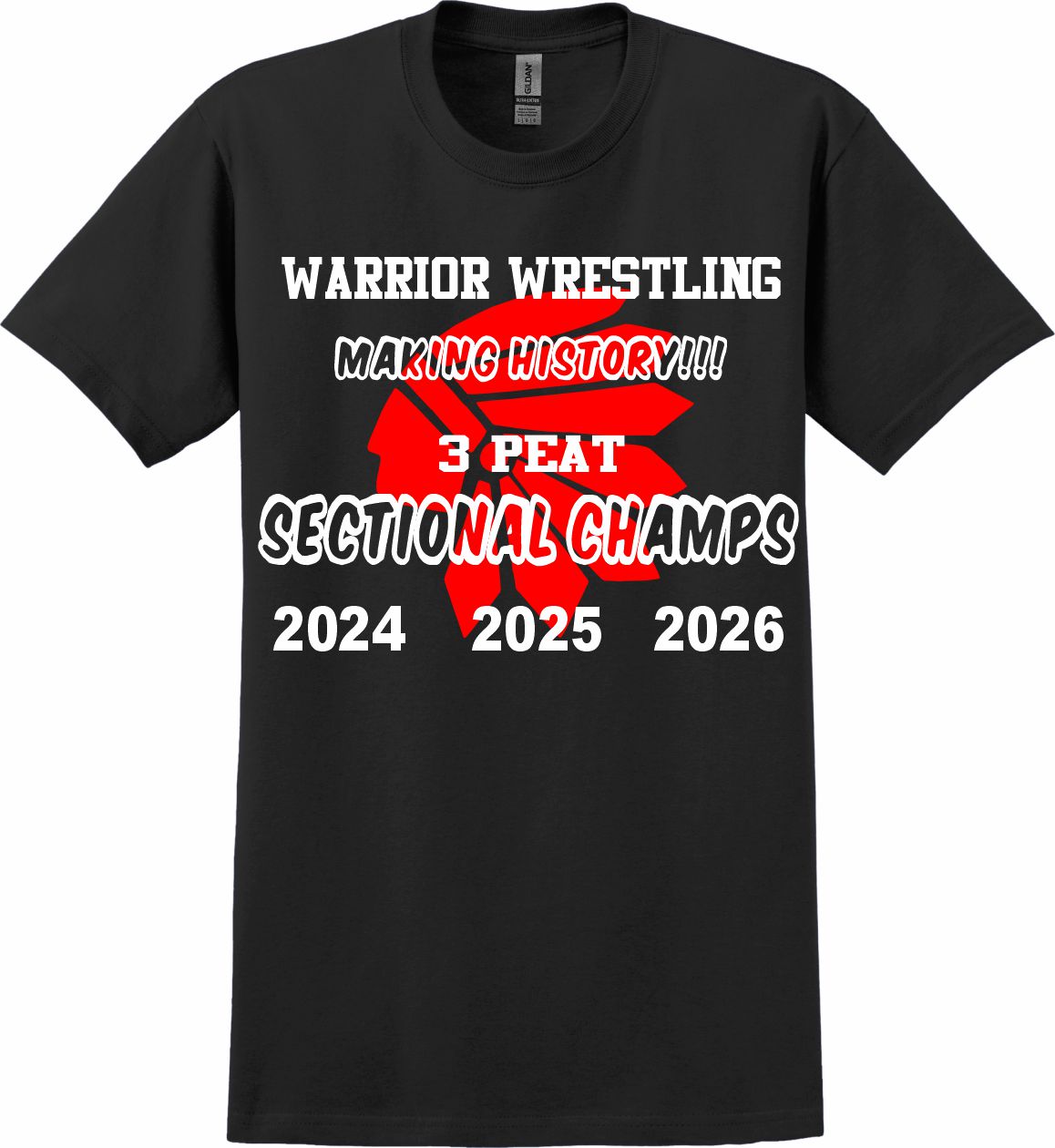 2026 3 PEAT SECTIONAL TEAM CHAMPIONSHIP T-SHIRT