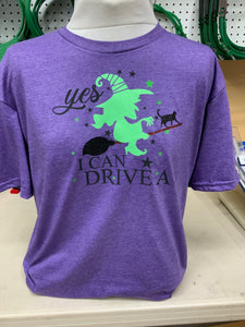 DTF Purple Yes I Can Drive   T-Shirt SM-3X