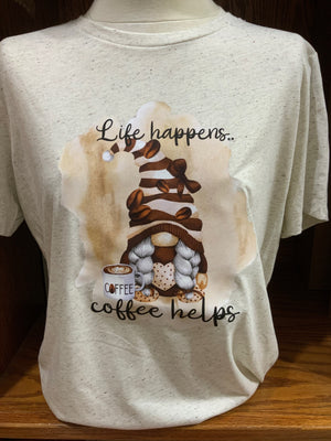 DTF Coffee Gnome   T-Shirt SM-3X