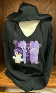 Beach Fleece Hoody Penguin(Black) S-4X