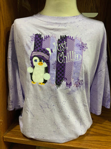 Purple Marbled Penguine T-Shirt