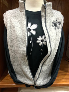 Grey Flower (Sweater) Vest SM-4X