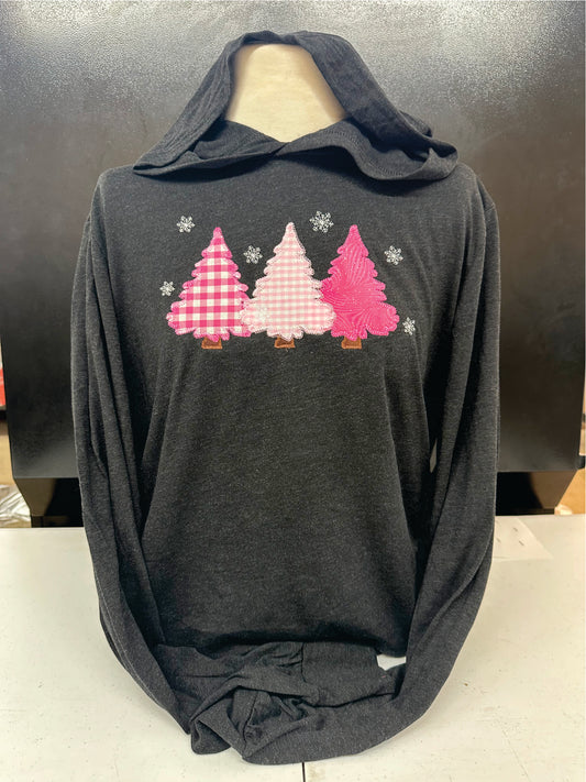 Light Weight T-Shirt Hoody Pink Trees S-4X (Copy)