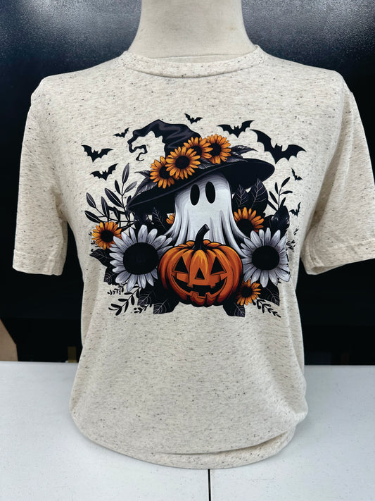 Speckled Ghost Hat Sleeve T-Shirt