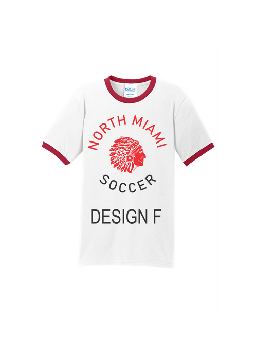 White Port & Company® Retro Core Cotton Ringer Tee S-3X (5 AVAILABLE DESIGNS)