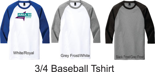 Area 30 3/4 Baseball T-Shirt