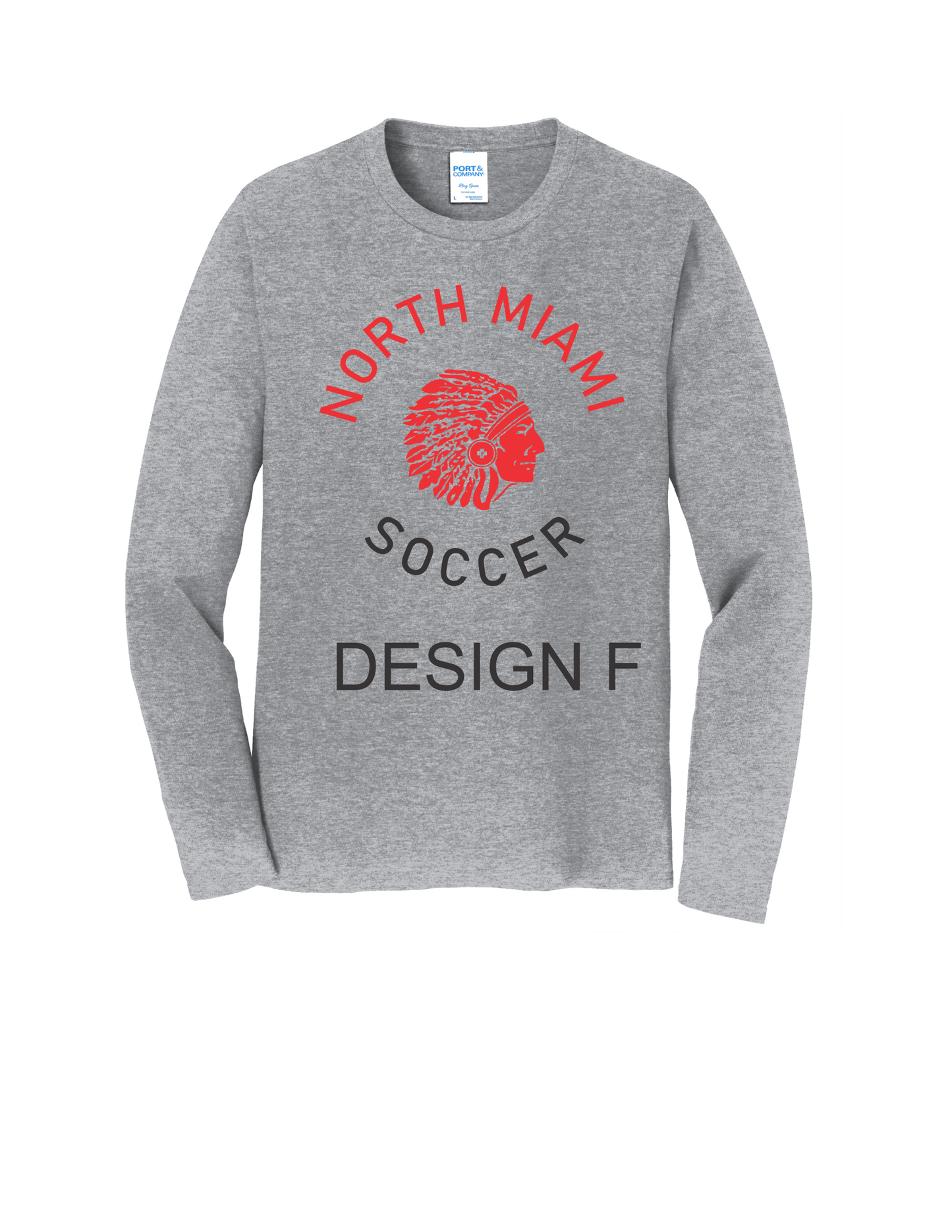 GREY Port & Company® Long Sleeve Fan Favorite™ Tee S-3X (6 AVAILABLE DESIGNS)