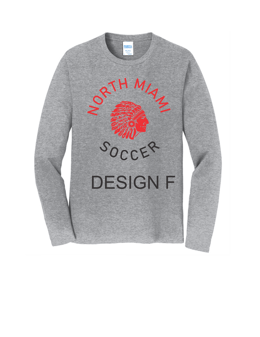 GREY Port & Company® Long Sleeve Fan Favorite™ Tee S-3X (6 AVAILABLE DESIGNS)