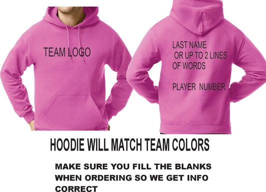 MAJOR LEAGUE TEAM HOODIE SWEATSHIRT