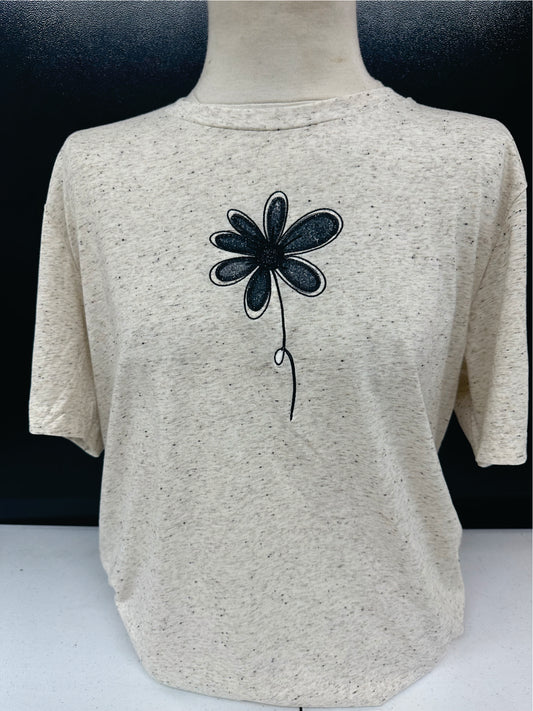 Speckled Short Daisy Sleeve T-Shirt