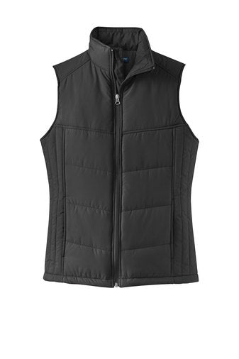 QUILTED VEST EMBROIDERED