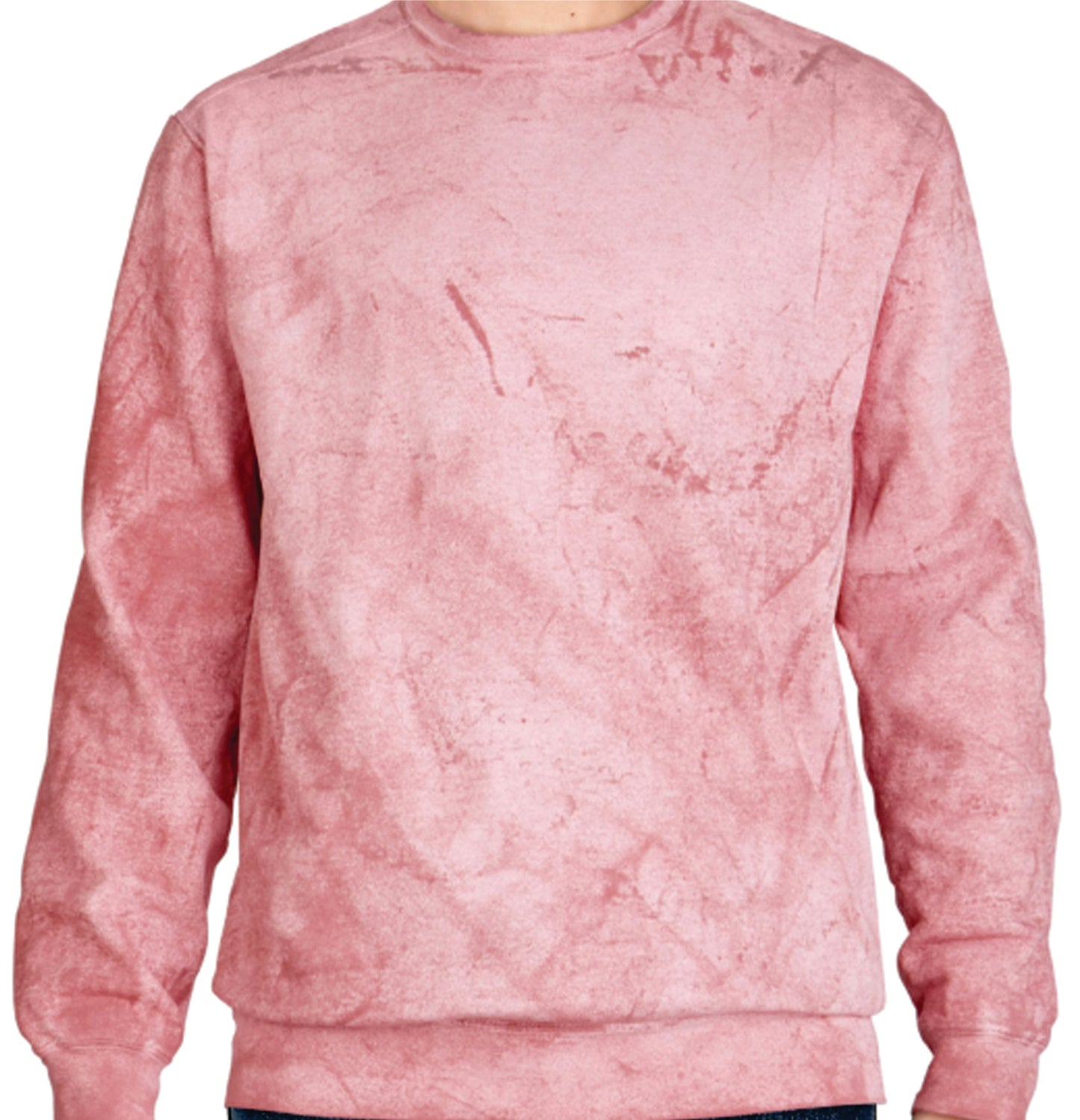 FADED RED MARBLED CREW SWEATSHIRT