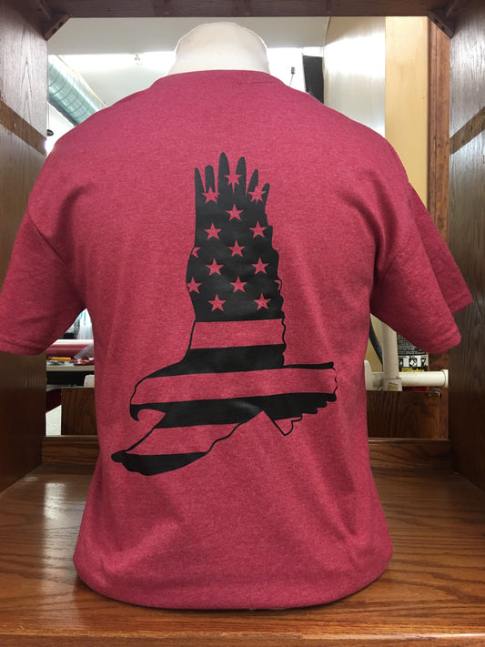 Mens Eagle T-Shirt (RED) SM-3X