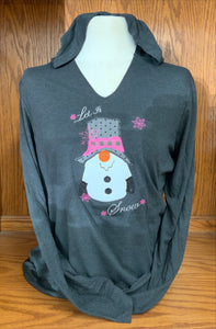 Light Weight T-Shirt Hoody Snowman Gnome S-4X