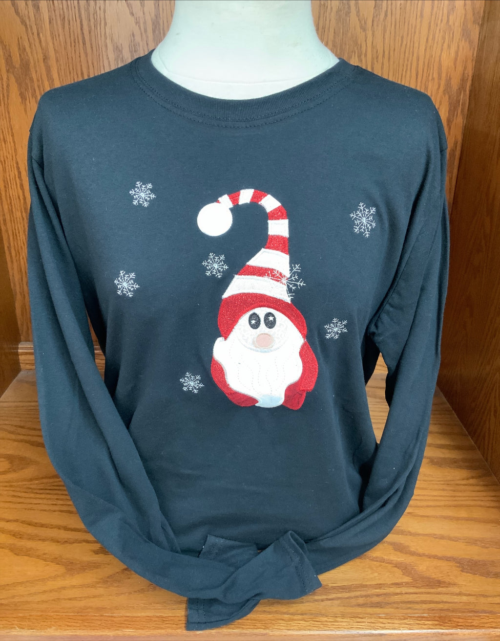 Long Sleeve T-Shirt Santa  Gnome S-4X