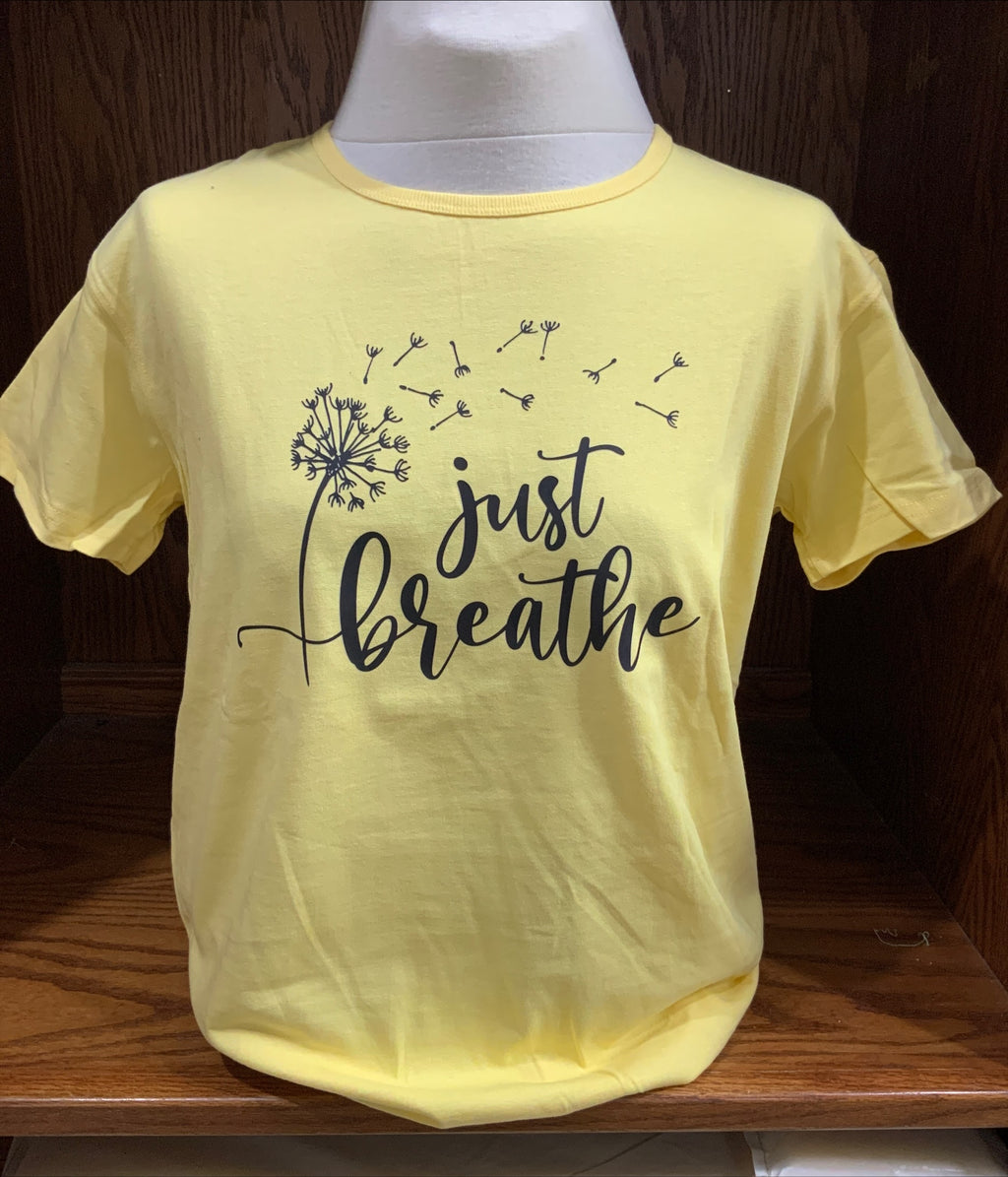 Just Breathe Yellow T-Shirt SM-4X