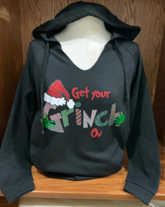 Beach Fleece Hoody Grinch (Black) S-4X