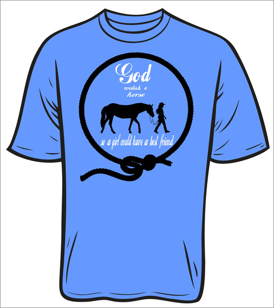 Girl,God, and her Horse T-Shirt SM-4X